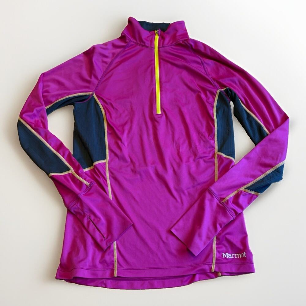 Marmot Quarterzip Pullover Women’s Small Magenta Lightweight Athleisure Pockets